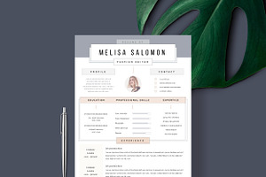 Resume Template 1, 2 Page Madrid