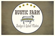 Rustic Farm Easy Badge & Label Maker, an Animal Illustration by Le Paper Cafe (Thumbnail 1 of 7)