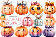 Kawaii  Pumpkin Sublimation, an Illustration by Designworld (Thumbnail 1 of 6)