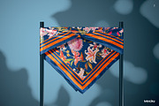 Silk Scarf Mockup - Studio series 03, an Apparel Mockup by Mocku (Thumbnail 5 of 13)