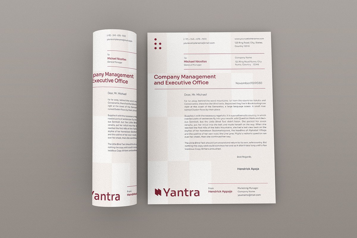 Simple Modern Letterhead, a Stationery Template by Neermana (Photo 3 of 4)