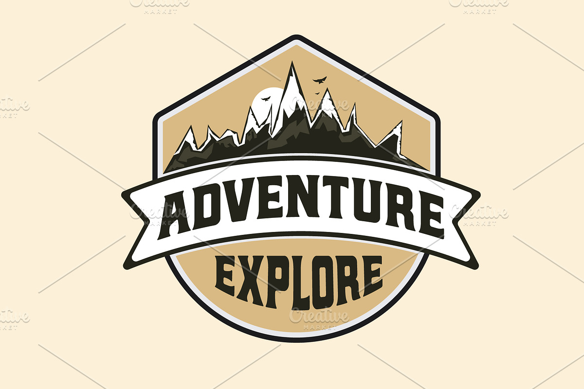 Vintage-Adventure-Badges, a Branding & Logo Template by Ismael Hossain (Photo 3 of 7)