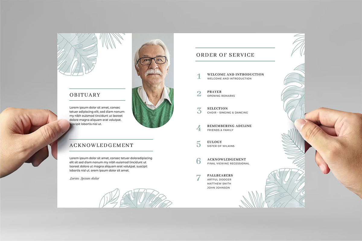 Funeral Program & Memorial Service, a Flyer Template by BrandPacks (Photo 2 of 8)