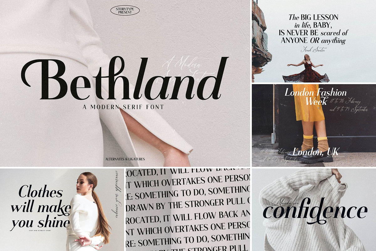 SALE! Modern & Stylish Serif Font, a Serif Font by Storytype Studio (Photo 22 of 41)
