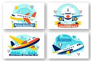 10 National Aviation Day Vector, a Transportation Illustration by denayunebgt (Thumbnail 2 of 4)
