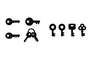 Various key designs featuring simple, an Illustration by ZinetroN