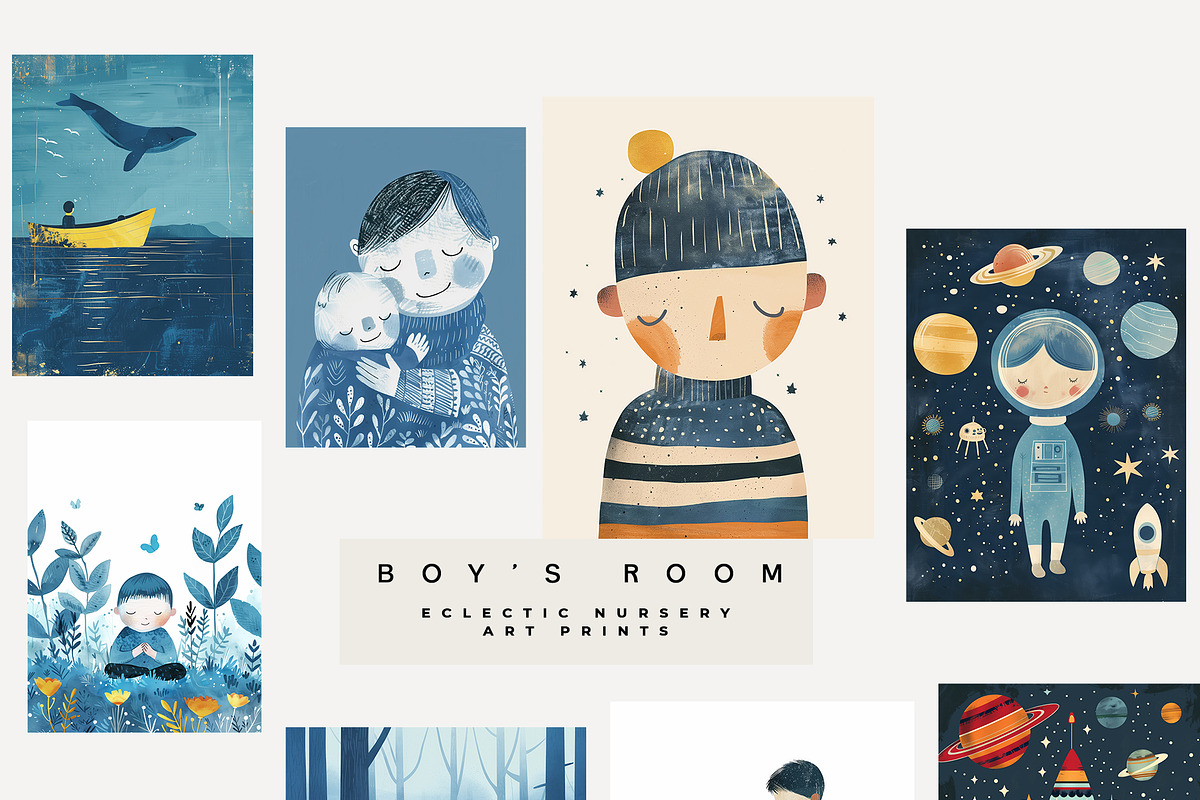 BOY'S ROOM NURSERY PRINTS, a Background Graphic by Lana Elanor (Photo 8 of 11)
