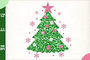Glitter Sequins Christmas Tree Png, an Illustration by SinaCreation (Thumbnail 1 of 7)