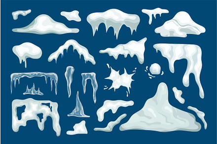Snowdrifts icicles and snowballs, an Object Graphic by Dessign Sells