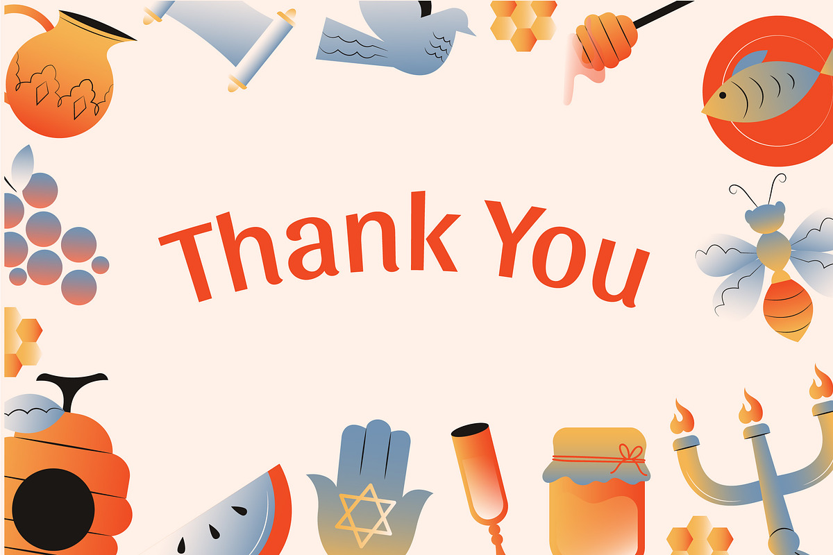 Gradient Rosh Hashanah Illustration, a Seasonal Illustration by graphicook (Photo 6 of 6)