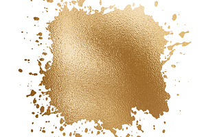 Luxury gold splash brush isolated, an Abstract Photo by BOOCYS