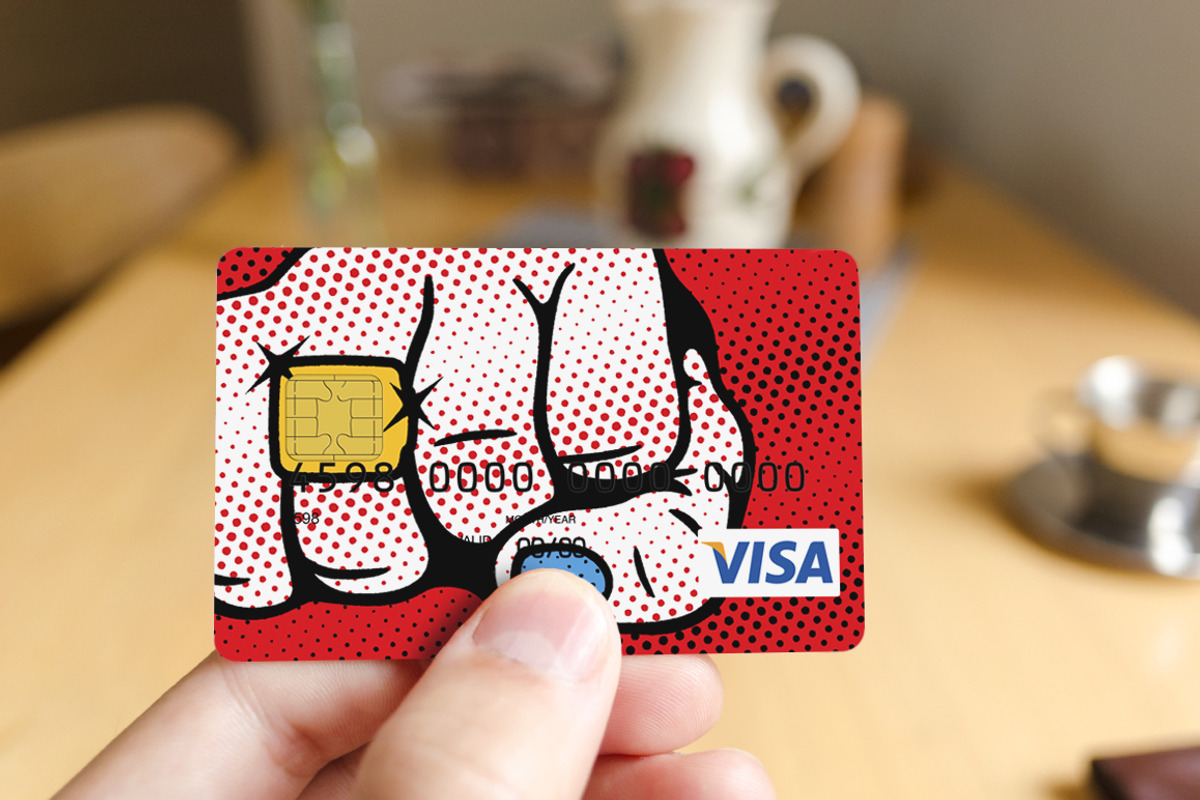 Pop–Art Ring Bank Card Design, an Illustration by Template Farm