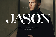 Jason - Modern Serif Font, a Serif Font by Aqeel_Art (Thumbnail 1 of 9)