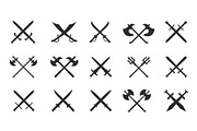 Medieval weapons. Swords, Axes icons, a Solid Icon by DenysHolovatiuk (Thumbnail 3 of 5)