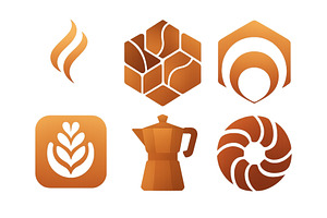 Creative coffee-themed logo designs, an Illustration by ZinetroN