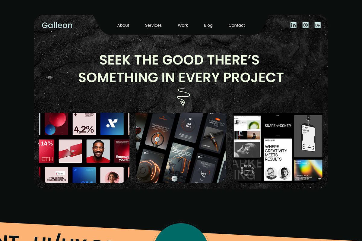 Galleon Personal Portfolio Template, an UI Kit Template by ReformedTech (Photo 8 of 9)