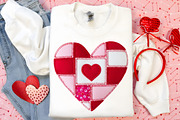 Valentine Patchwork Heart PNG, an Illustration by Canvas Craft (Thumbnail 4 of 7)