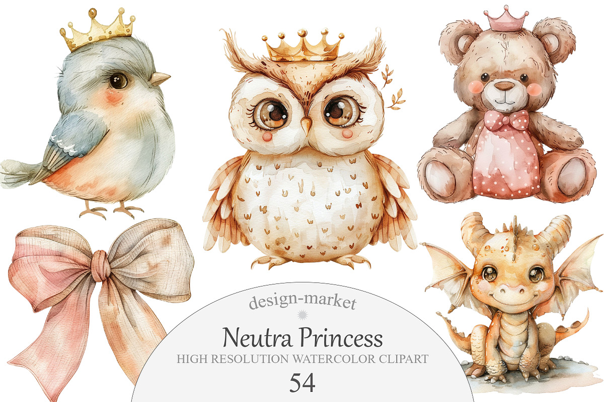 Neutra Princess Clipart, an Illustration by Design Market (Photo 1 of 5)