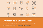 20 Barcode Scanner Icons, an Icon by Creative VIP (Thumbnail 1 of 5)