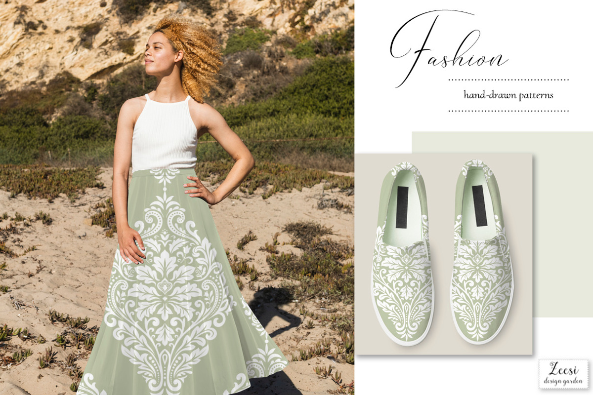 Liana Damask Pattern, a Pattern Graphic by Zeesi Design Garden (Photo 4 of 9)