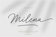 Milena Beautiful Handwritten Script, a Script Font by Typebae (Thumbnail 1 of 8)