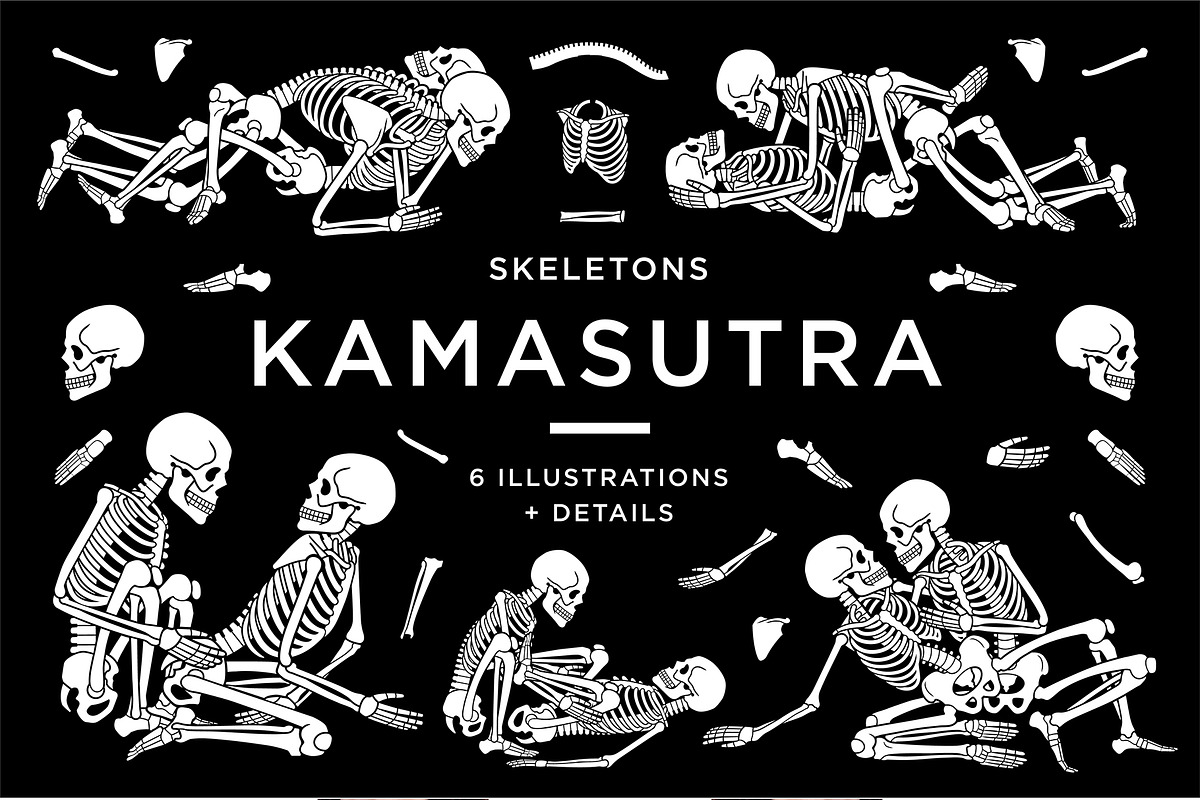 KAMASUTRA with skeletons, an Illustration by Tanya Akhmett (Photo 14 of 14)