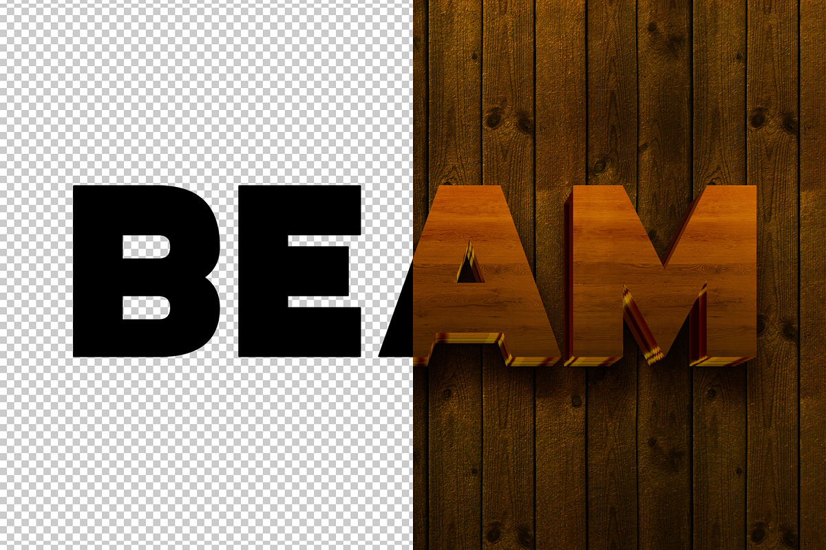 Beam 3D editable text effect, a Layer Style Add-On by Hello Muh (Photo 2 of 2)