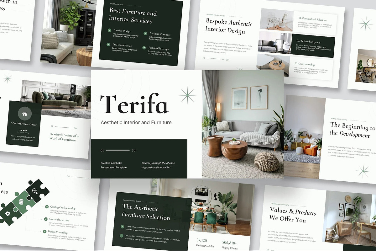 Interior and Furniture Powerpoint, a Presentation Template by Fit-tee (Photo 1 of 10)