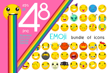 Emoticon icons pack, an Emoji Icon by Moonery's