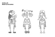 9 robots in the style of doodle., an Object Illustration by palllna (Thumbnail 2 of 4)