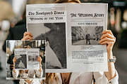 Newspaper mockup with Woman NE-CA-03, a Books & Magazine Mockup by Callistemon Creative (Thumbnail 5 of 7)