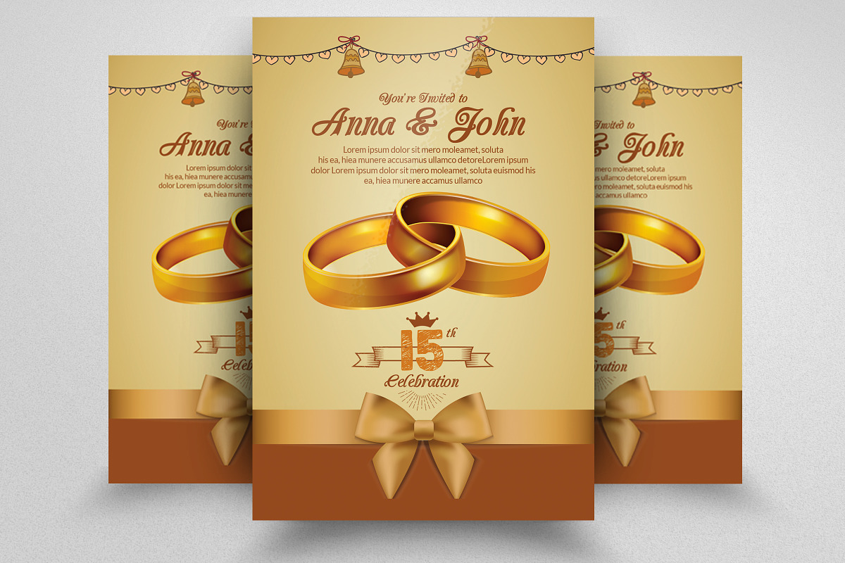 Wedding Invitation Flyer Template, a Flyer Template by Business Flyers (Photo 1 of 2)