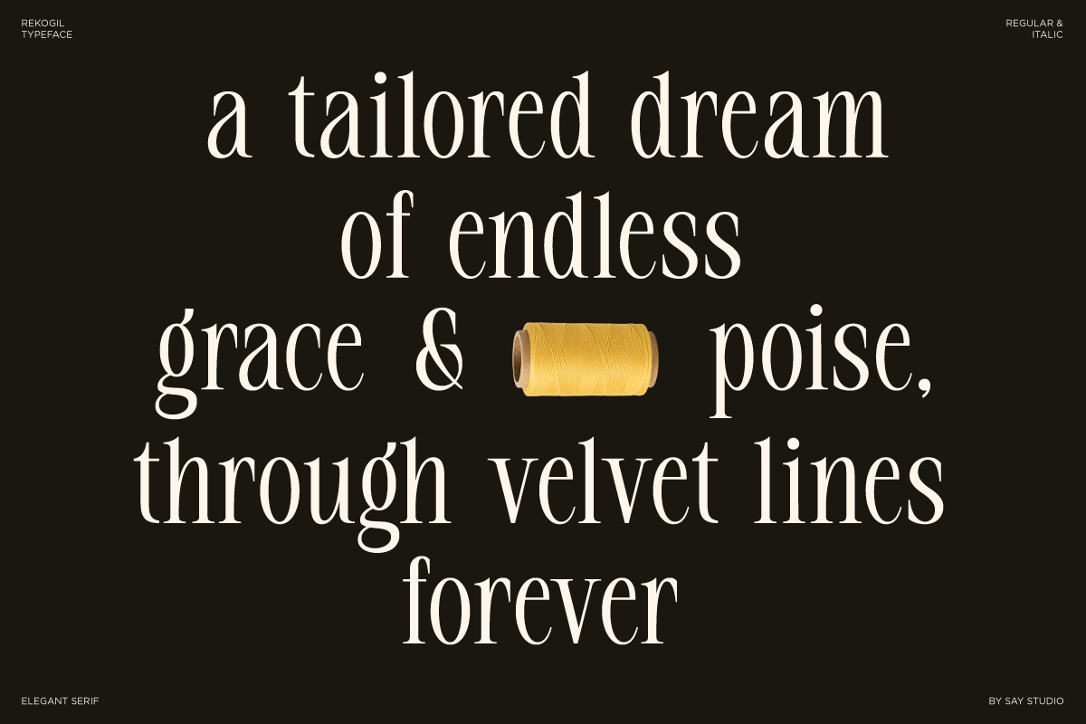 Rekogil - Luxury Serif Branding Font, a Serif Font by Say Studio (Photo 5 of 10)