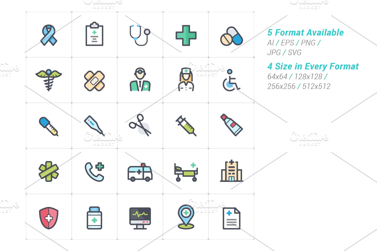 Healthcare Color Icon, an Icon by WORAKAMON Design Studio (Photo 2 of 3)