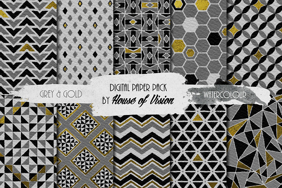 Grey Geometric Pack preview 4