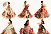 Rose Gold Brides Clipart Bundle, a Person Illustration by Design Scotch (Thumbnail 3 of 9)