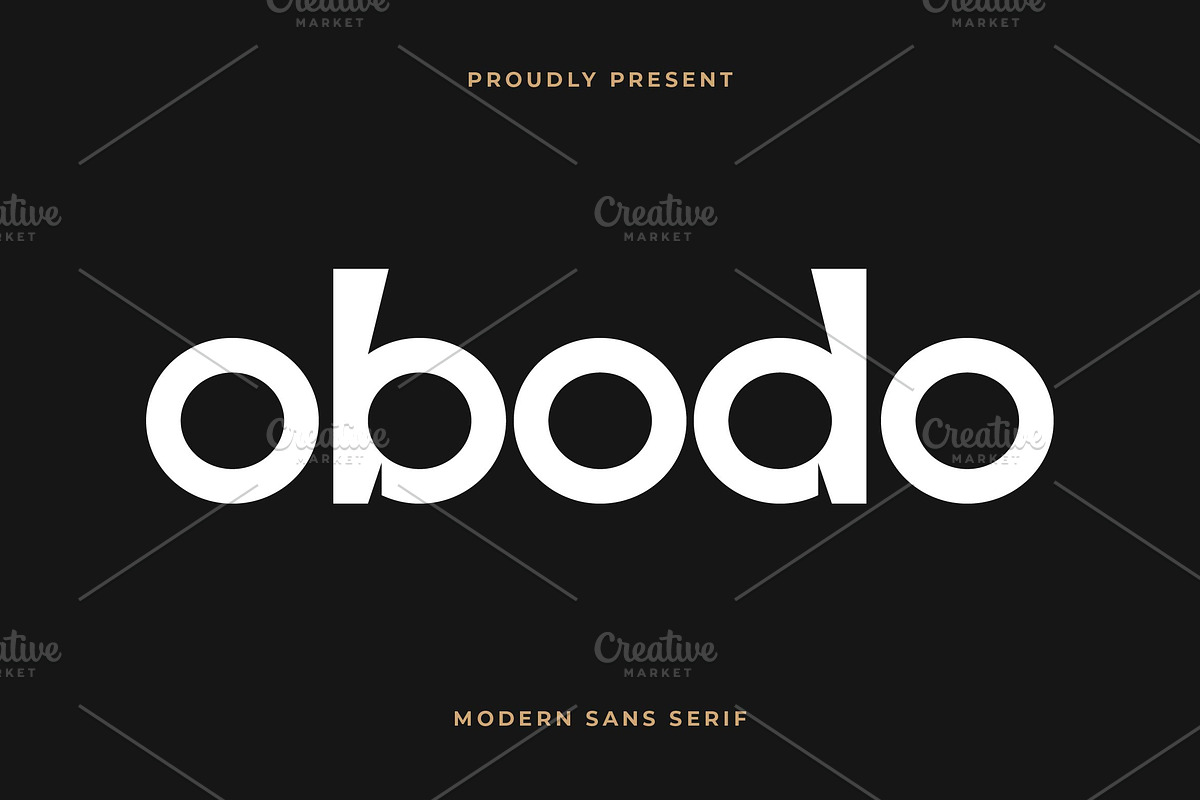 Obodo Creative Logo Font, a Sans Serif Font by Artiveko (Photo 1 of 8)