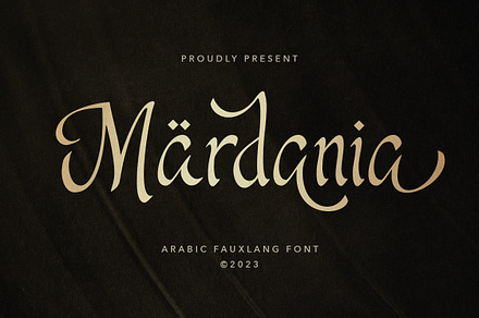 Mardania - Arabic Display Font, a Blackletter Font by Bale Type