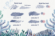 14 Procreate Watercolor Brushes, a Brush Add-On by ProcreateiBox (Thumbnail 3 of 8)