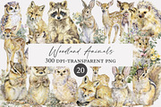 Watercolor Woodland Animals clipart, an Illustration by Designworld (Thumbnail 1 of 5)