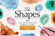 The Shapes (watercolor textures), a Texture Graphic by Soir Creative (Thumbnail 1 of 8)