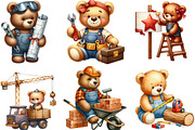 Construction Teddy Bear Bundle, an Illustration by Designking (Thumbnail 3 of 4)