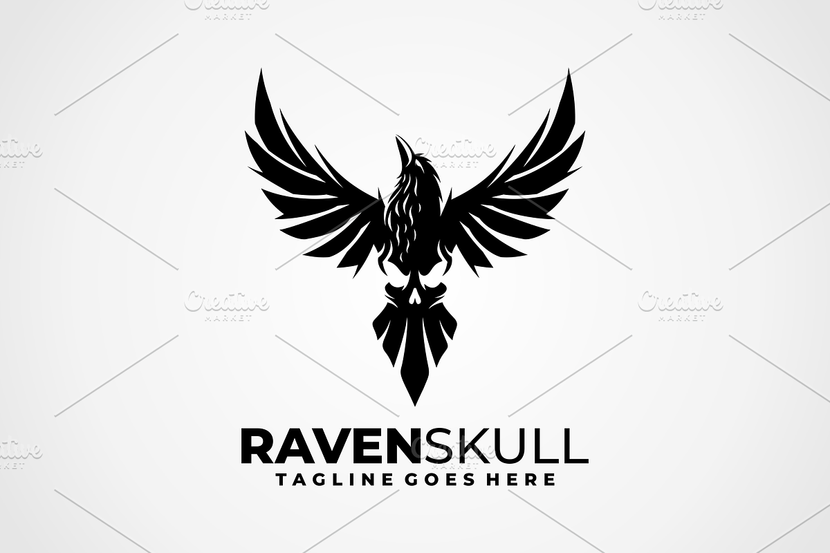 Raven Skull Logo, a Branding & Logo Template by VectorCrow (Photo 1 of 3)