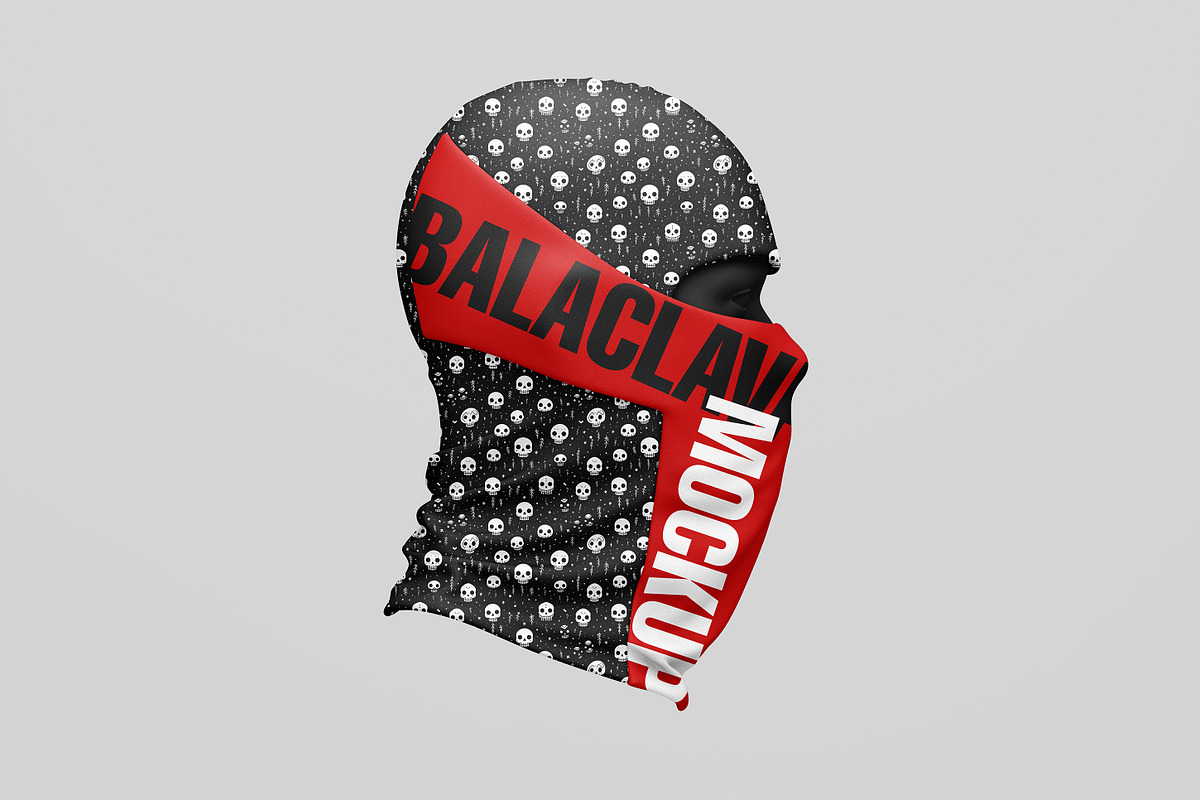 Dye sublimation Balaclava Mockup, a Mask Mockup by GraphicVil (Photo 5 of 9)