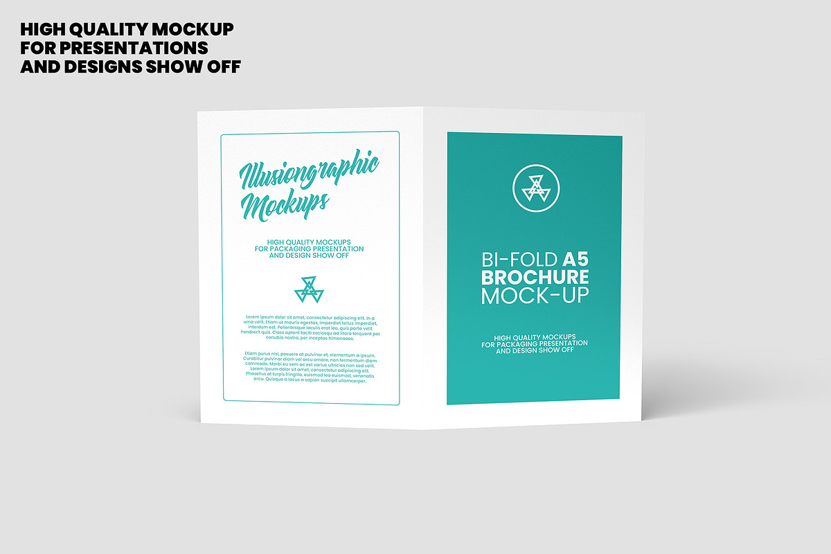 Bi-Fold A5 Brochure Mock-up, a Books & Magazine Mockup by Illusiongraphic (Photo 3 of 25)
