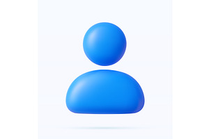 3D Profile one user person, a Person Illustration by ModVector