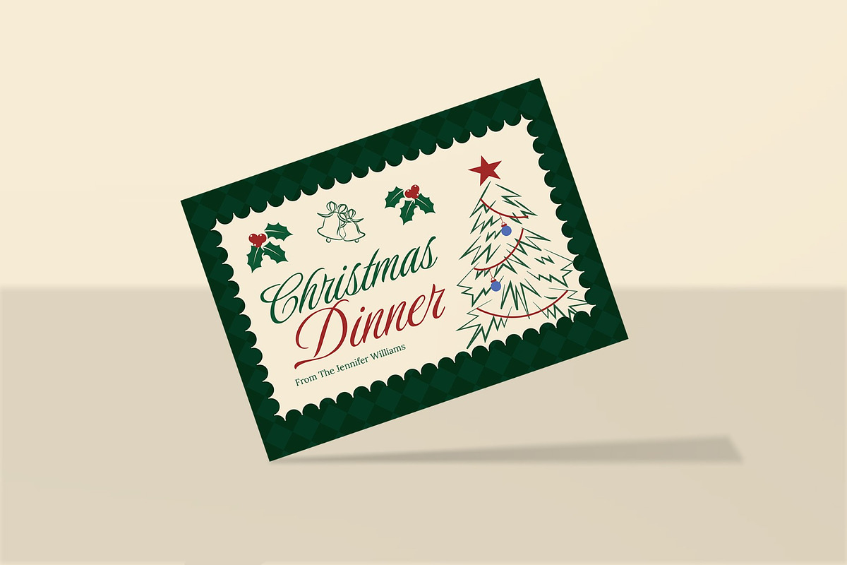 Christmas Greeting Card, a Card Template by graphicook (Photo 3 of 3)