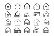 Collection of Minimalist House Icons, an Outline Icon by Vectorium Studio (Thumbnail 2 of 2)