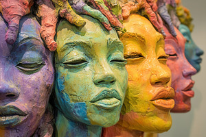 A vibrant sculpture captured up, a Photo by Pavel_design