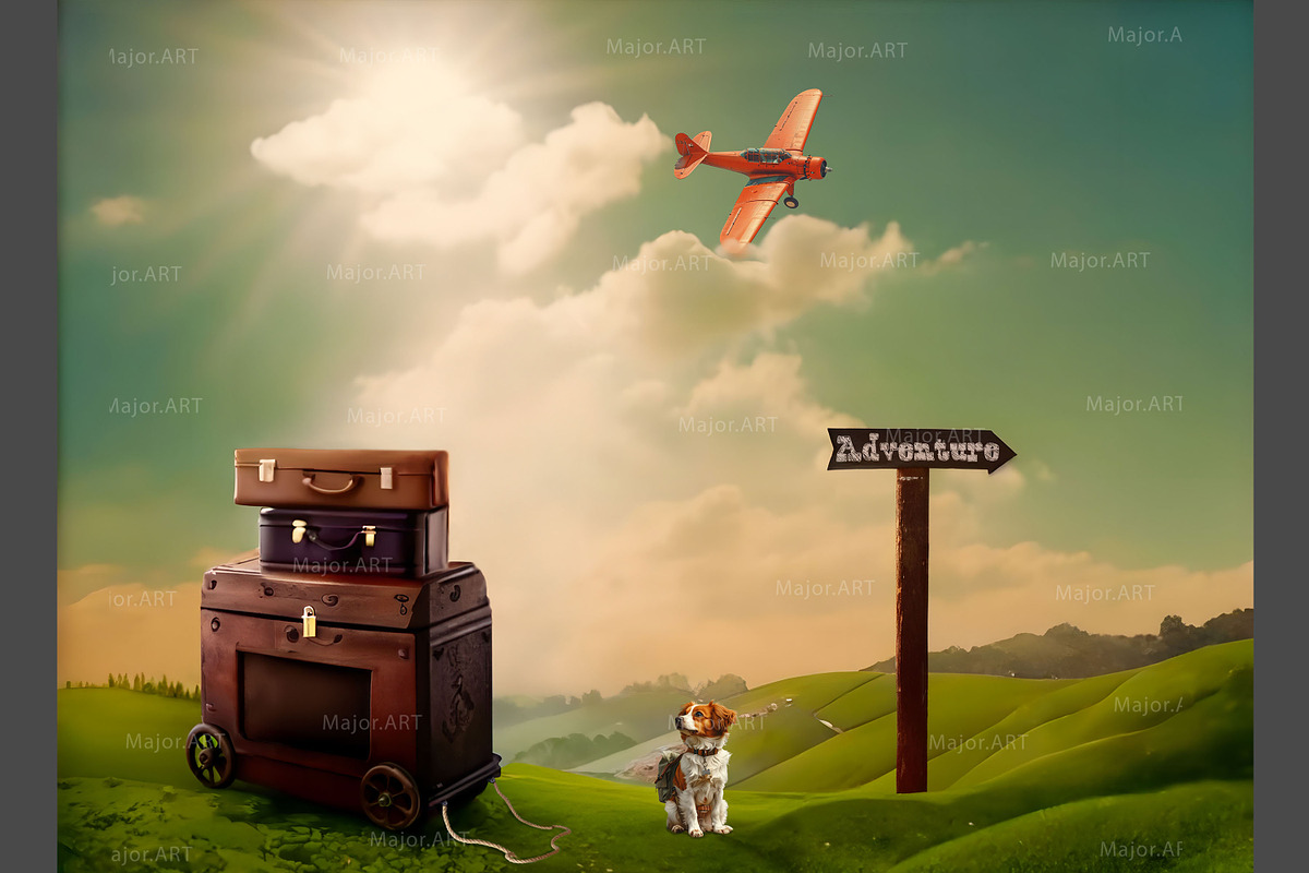 Adventure Digital Backdrop, a Background Graphic by MajorArtTm (Photo 3 of 3)